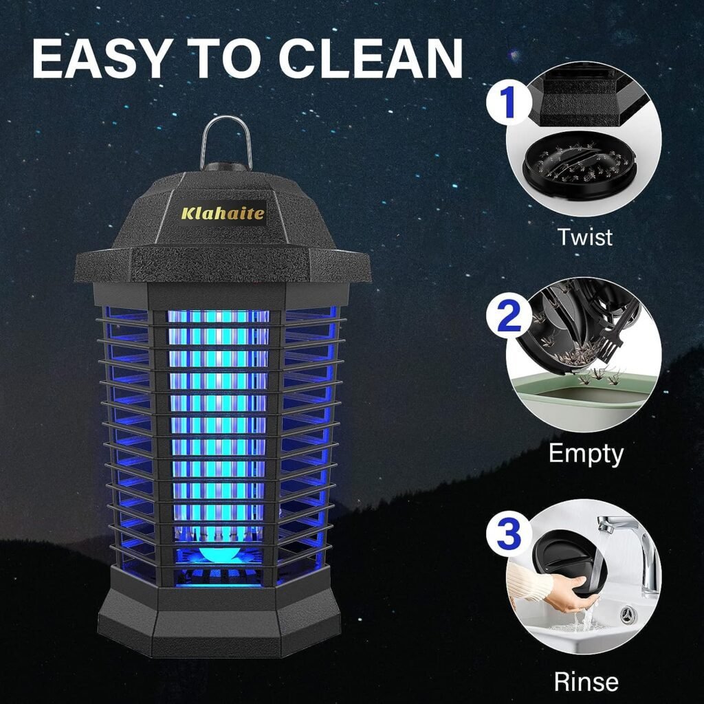 Bug Zapper Outdoor, Mosquito Zapper Indoor, Fly Zapper, Fly Trap, Insect Trap for Garden Backyard Patio