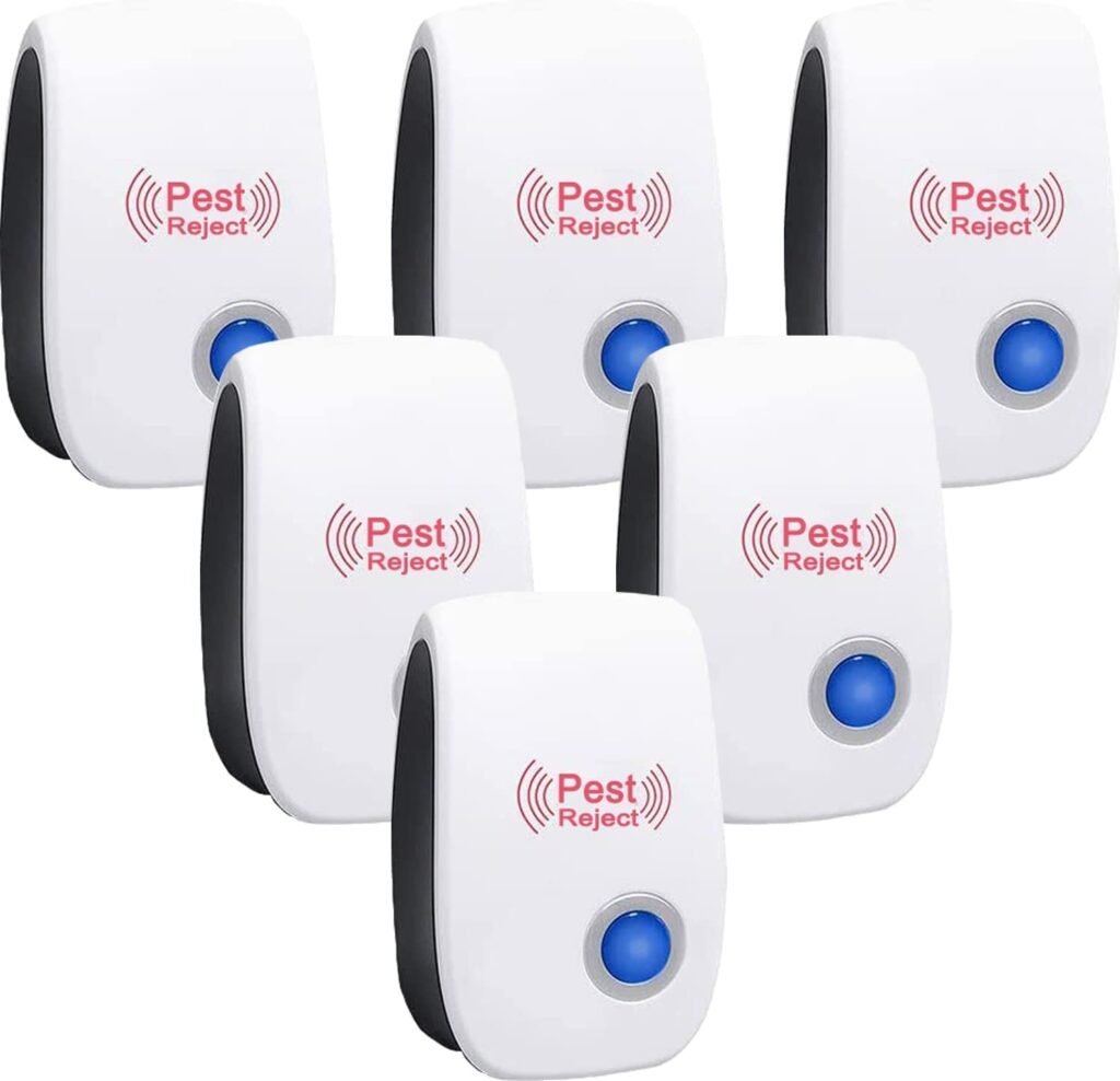 Ultrasonic Pest Repeller,Pest Repellent 6 Pack, Pest Control Electronic Plug for Insects, Mice  Spider, Mosquito Repellent Indoor for Home, Office, Warehouse, Hotel, Garage,in Indoor Pest Control